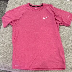 NIKE SWIM DRI-FIT HYDROGUARD HEATHERED PINK SHIRT